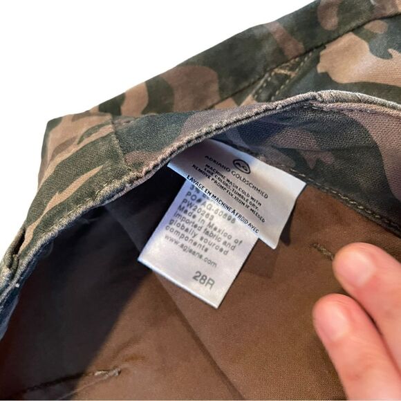 AG Adriano Goldschmied Caden Fatigue Tailored Trousers Camo Green 28R - Picture 6 of 7